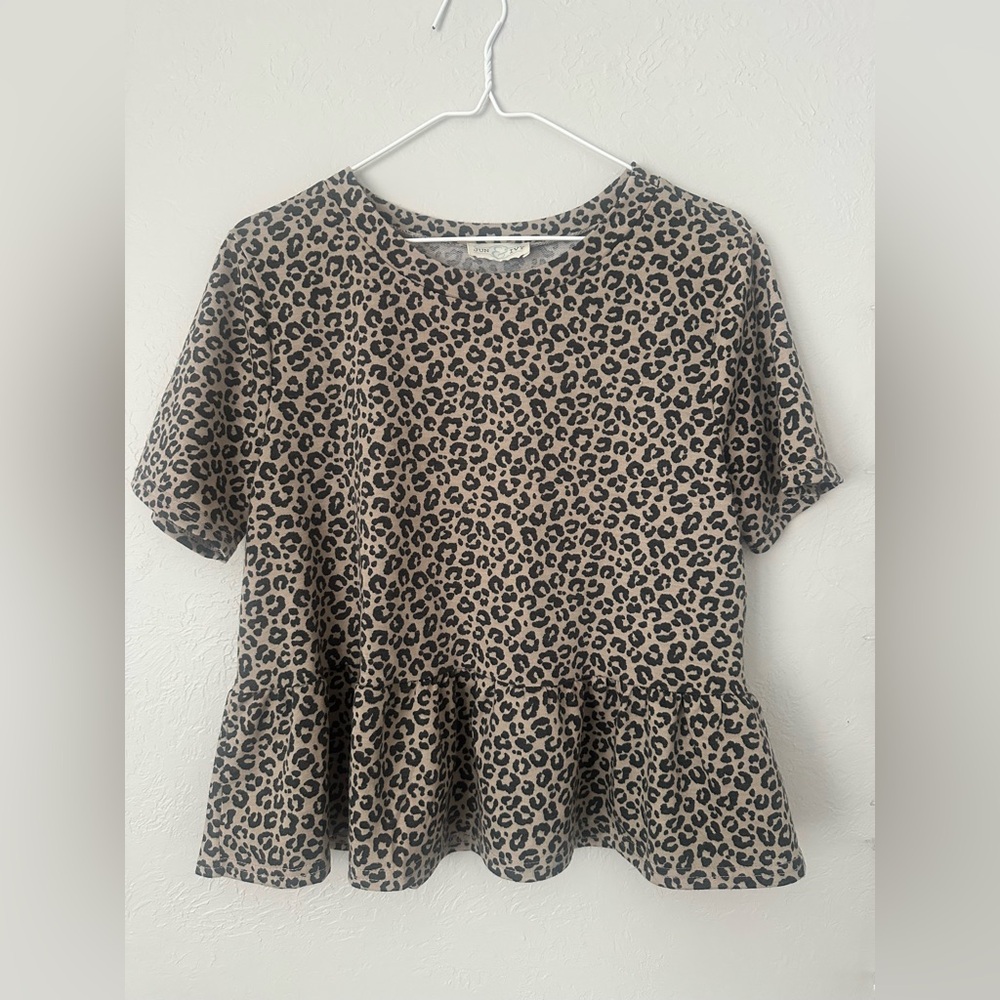 Leopard Print baby doll top